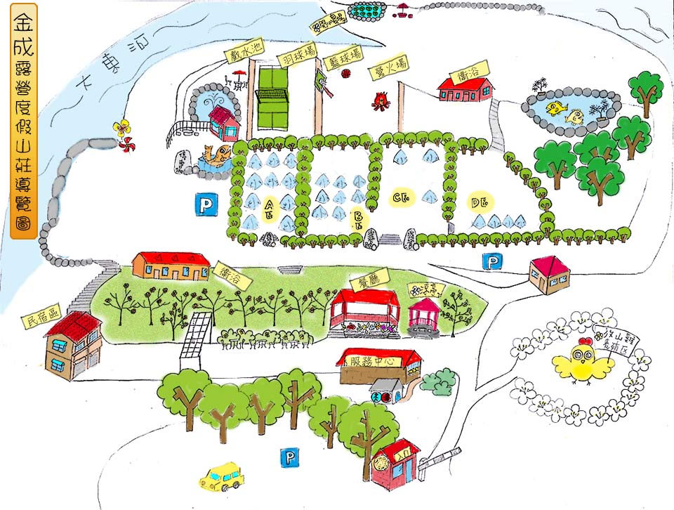 金成露營營區導覽圖